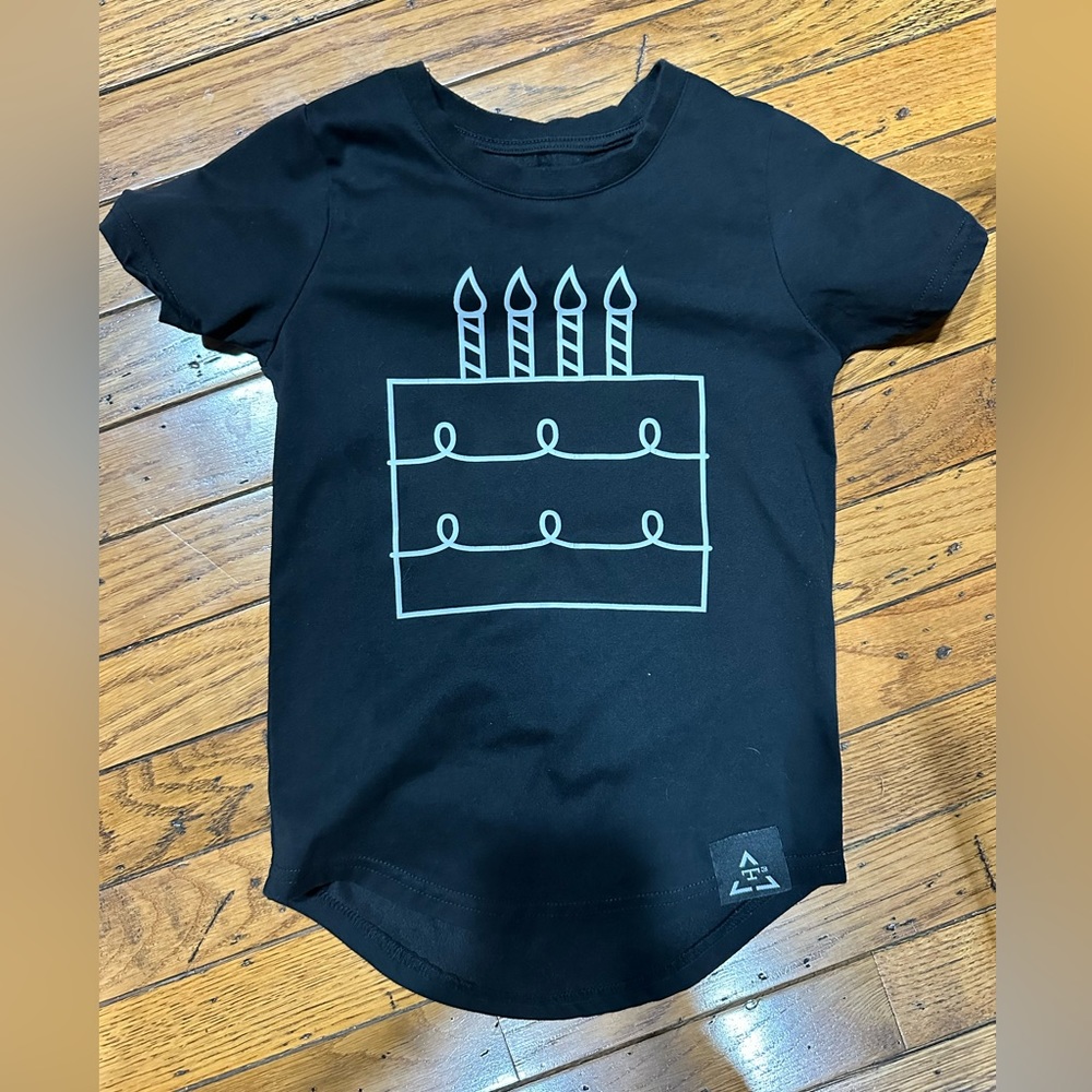 Trilogy Design Co. Birthday T Shirt 4T Worn Once